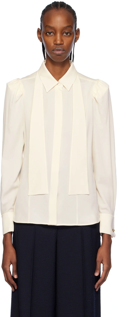 Shop Max Mara Off-white Paraggi Shirt In 5 Ivory