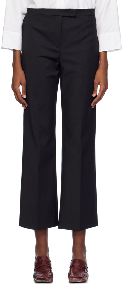 Max Mara Conico Tab Flared Pants In 003 Black