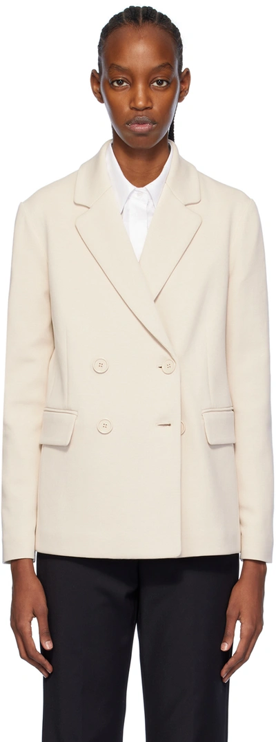 Shop Max Mara Off-white Scrigno Blazer In 003 White