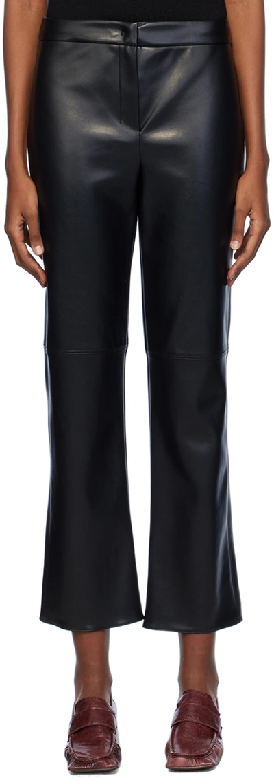 Shop Max Mara Black Sublime Faux-leather Trousers In 005 Black
