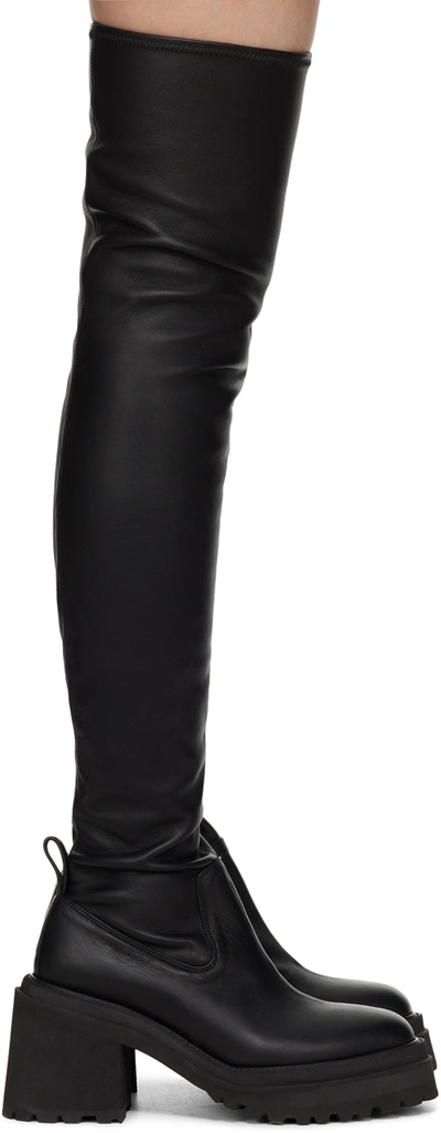 Shop Undercover Black Leather Tall Boots