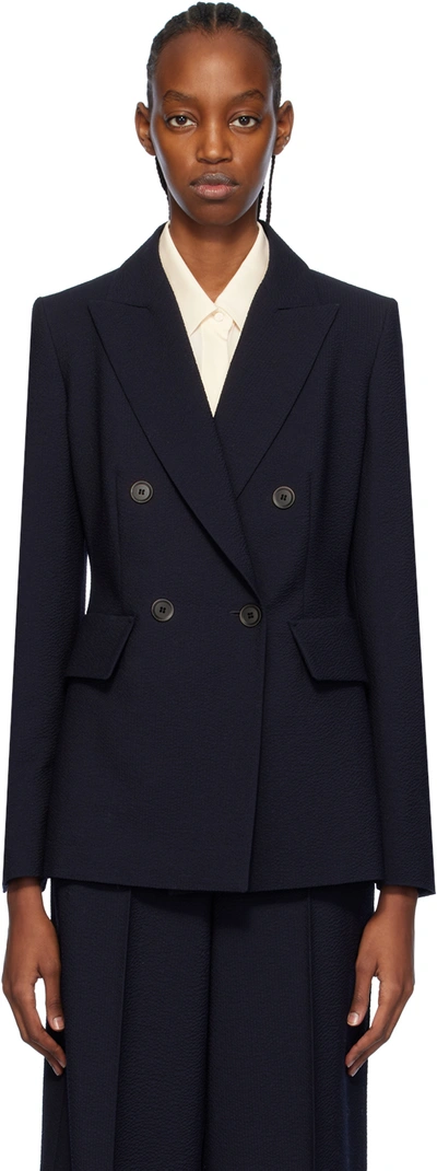 Shop Max Mara Navy Albero Blazer In 001 Ultramarine