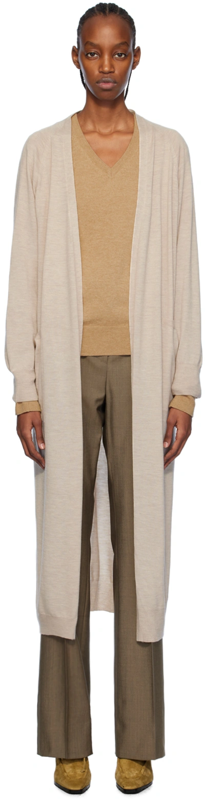 Shop Max Mara Beige Katanga Cardigan In 2 Beige