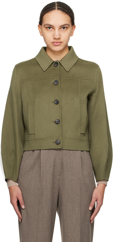 Shop Mackage Khaki Lali Jacket In Light Military-navy