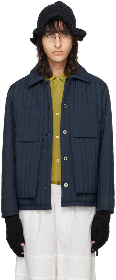 Shop Craig Green Navy Quilted Jacket
