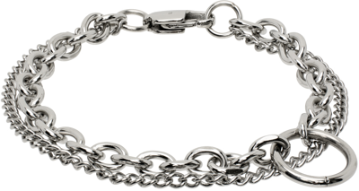 Shop Vitaly Silver Strain Bracelet In Stainless Steel
