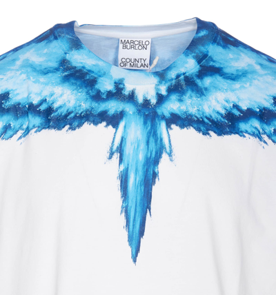 Shop Marcelo Burlon County Of Milan Colordust Wings Oversize T-shirt In White