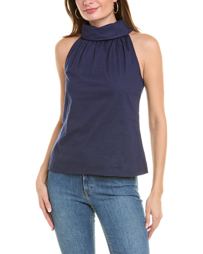Shop Sail To Sable Cowl Neck Top In Navy