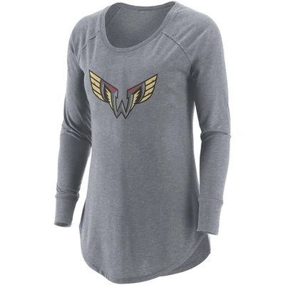 Shop Adpro Sports Gray Philadelphia Wings Primary Logo Tri-blend Long Sleeve T-shirt