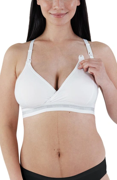 Bravado Designs Original Organic Cotton Blend Maternity/nursing Bra In White