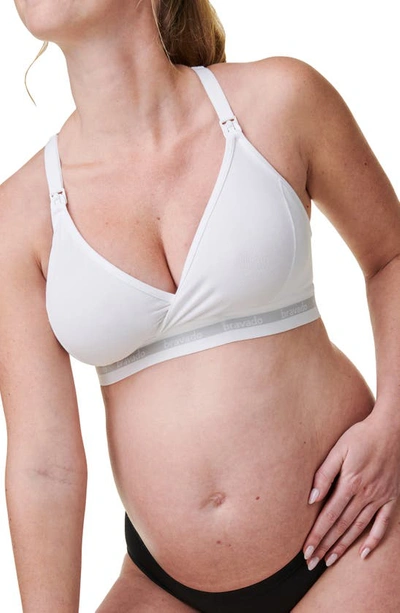 Bravado Designs Original Organic Cotton Blend Maternity/nursing Bra In White