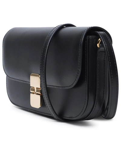 Shop Apc A.p.c. 'grace' Black Leather Bag