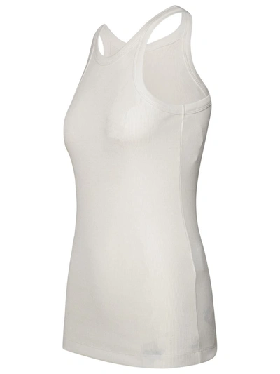 Shop Sportmax 'nastie' White Silk Blend Tank Top
