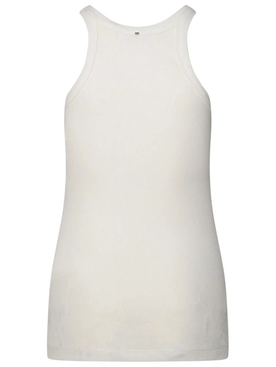 Shop Sportmax 'nastie' White Silk Blend Tank Top
