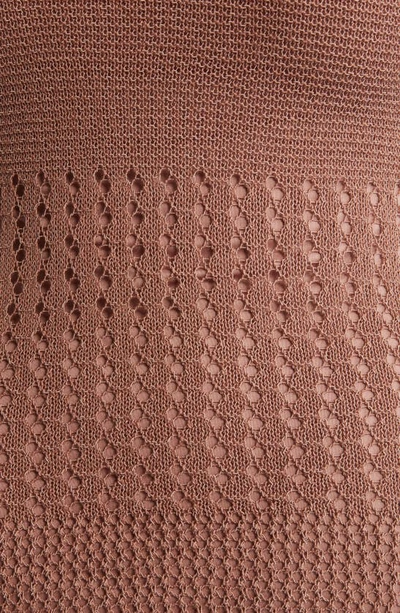 Shop Bebe Resort Fringe Crochet Midi Dress In Amber