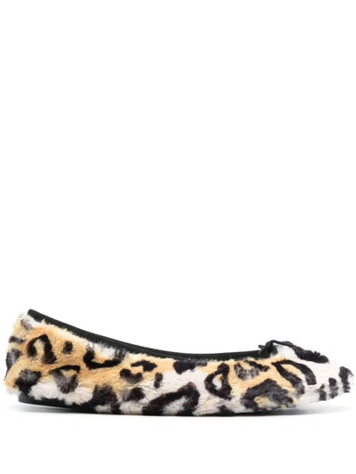 Repetto Leopard Print Ballet Shoes In 1230 Fauve