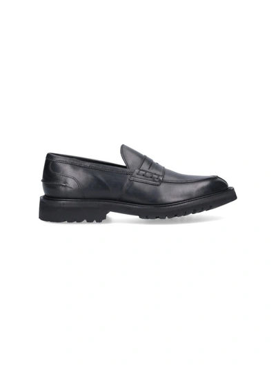 Shop Tricker's Flat Shoes In Black