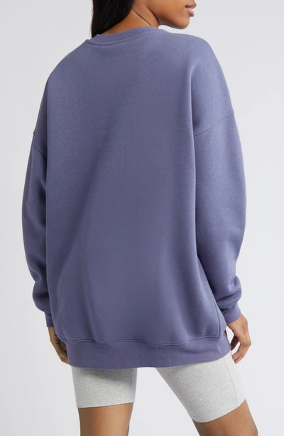 Shop Bp. Oversize Graphic Crewneck Sweatshirt In Blue- Paris