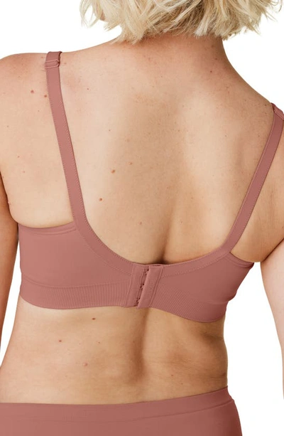 Bravado Designs Body Silk Seamless Recycled Nylon Blend Wireless Maternity/nursing Bra In Rose Clay