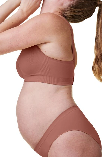 Bravado Designs Body Silk Seamless Recycled Nylon Blend Wireless Maternity/nursing Bra In Rose Clay