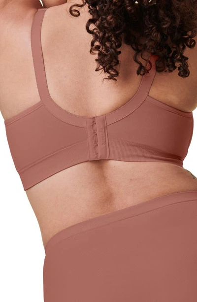 Shop Bravado Designs Body Silk Seamless Recycled Nylon Blend Wireless Maternity/nursing Bra In Rose Clay