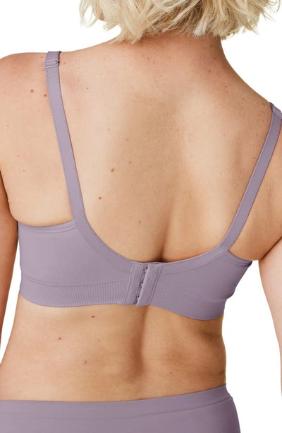 Shop Bravado Designs Body Silk Seamless Recycled Nylon Blend Wireless Maternity/nursing Bra In Grey Orchid