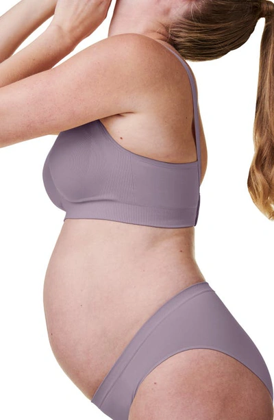 Shop Bravado Designs Body Silk Seamless Recycled Nylon Blend Wireless Maternity/nursing Bra In Grey Orchid