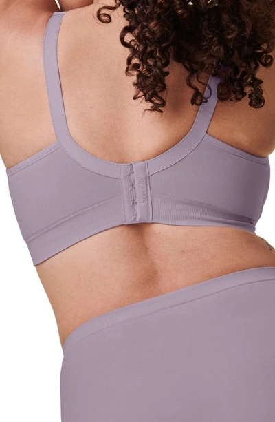 Shop Bravado Designs Body Silk Seamless Recycled Nylon Blend Wireless Maternity/nursing Bra In Grey Orchid