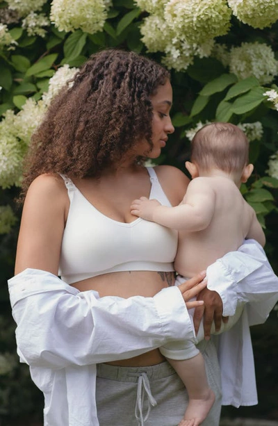Bravado Designs Body Silk Seamless Recycled Nylon Blend Wireless Maternity/nursing Bra In Grey Orchid