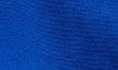 Shop Golden Goose Crop Cotton French Terry Logo Graphic Hoodie In Mazarine Blue/ Heritage White