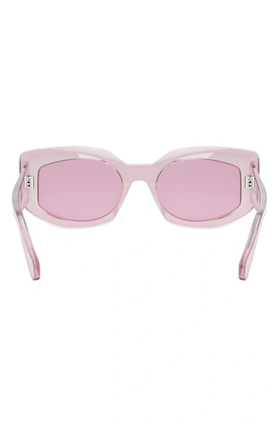 Shop Celine Butterfly 54mm Sunglasses In Shiny Pink / Violet