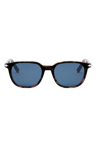 Shop Dior 'blacksuit S12i 52mm Oval Sunglasses In Havana/ Other / Blue