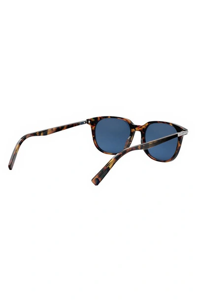 Shop Dior 'blacksuit S12i 52mm Oval Sunglasses In Havana/ Other / Blue