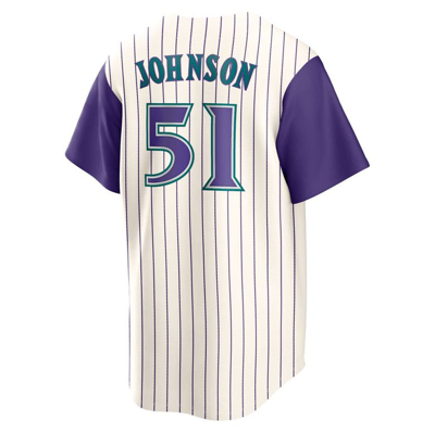 Shop Nike Randy Johnson Cream/purple Arizona Diamondbacks Alternate Cooperstown Collection Player Jersey