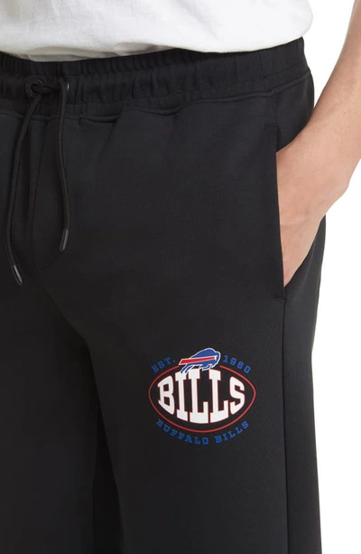 Shop Hugo Boss X Nfl Cotton Blend Joggers In Buffalo Bills Black