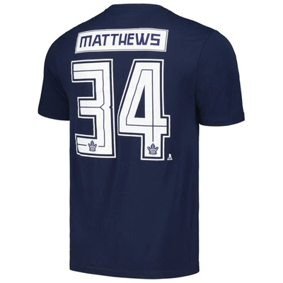 Shop Levelwear Auston Matthews Navy Toronto Maple Leafs Richmond Player Name & Number T-shirt