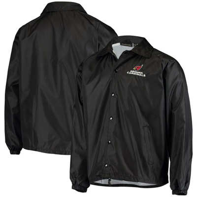 Shop Dunbrooke Black Arizona Cardinals Coaches Classic Raglan Full-snap Windbreaker Jacket