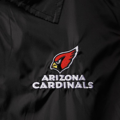 Shop Dunbrooke Black Arizona Cardinals Coaches Classic Raglan Full-snap Windbreaker Jacket