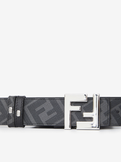 Shop Fendi Ff Reversible Belt In Black