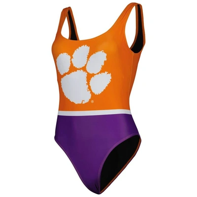 Shop Foco Orange Clemson Tigers One-piece Bathing Suit