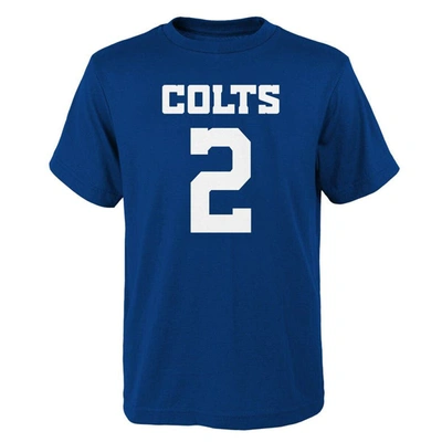 Shop Outerstuff Youth Matt Ryan Royal Indianapolis Colts Mainliner Player Name & Number T-shirt