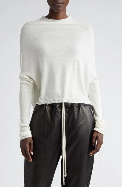 Shop Rick Owens Crater Cashmere Sweater In Milk