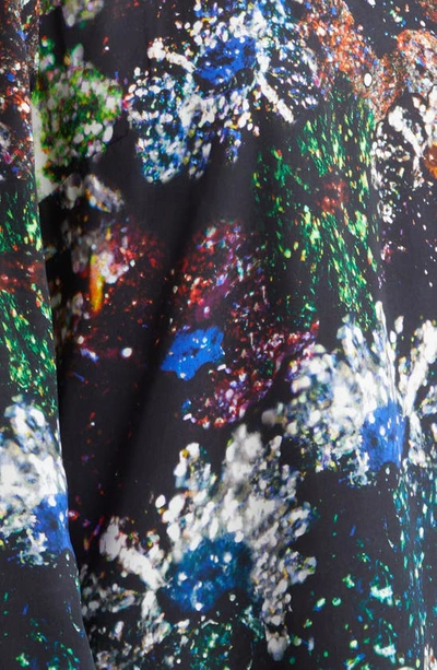 Shop Stine Goya Mille Glitter Bloom Long Sleeve Satin Midi Dress