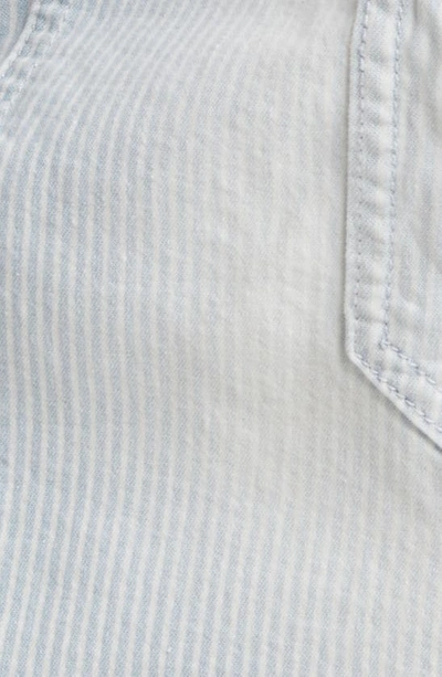 Wit & Wisdom 'ab'solution Stripe Patch Pocket Denim Skirt In Sky Blue
