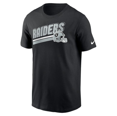 Shop Nike Black Las Vegas Raiders Essential Blitz Lockup T-shirt