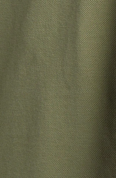 Shop Treasure & Bond Oversize Long Sleeve Cotton Polo In Olive Acorn