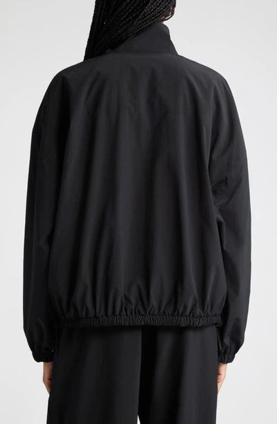 Shop Alexander Wang Puff Logo Track Jacket In 001 Black