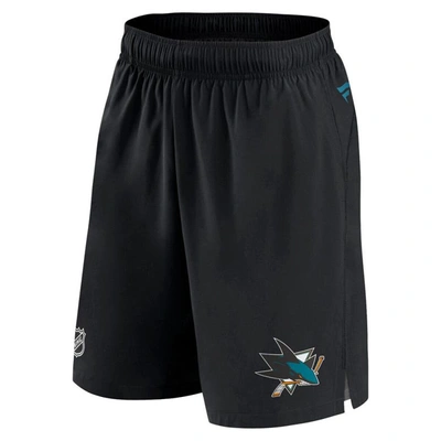 Shop Fanatics Branded Black San Jose Sharks Authentic Pro Rink Shorts