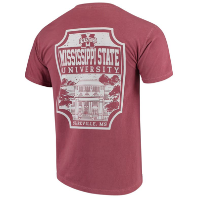 Shop Image One Maroon Mississippi State Bulldogs Comfort Colors Campus Icon T-shirt