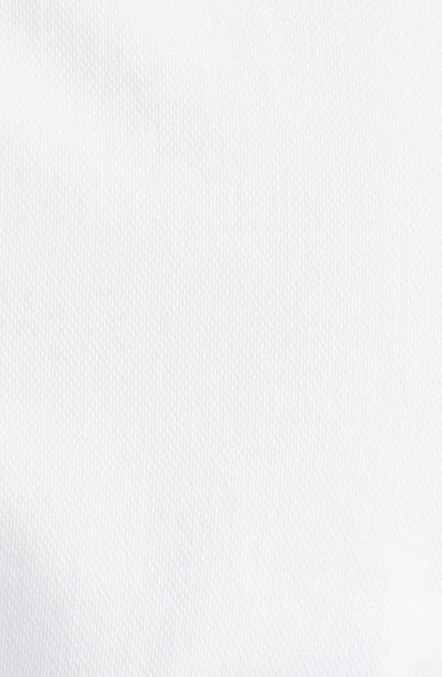 Hugo Boss Jasper Pique Slim Fit Tuxedo Shirt In White